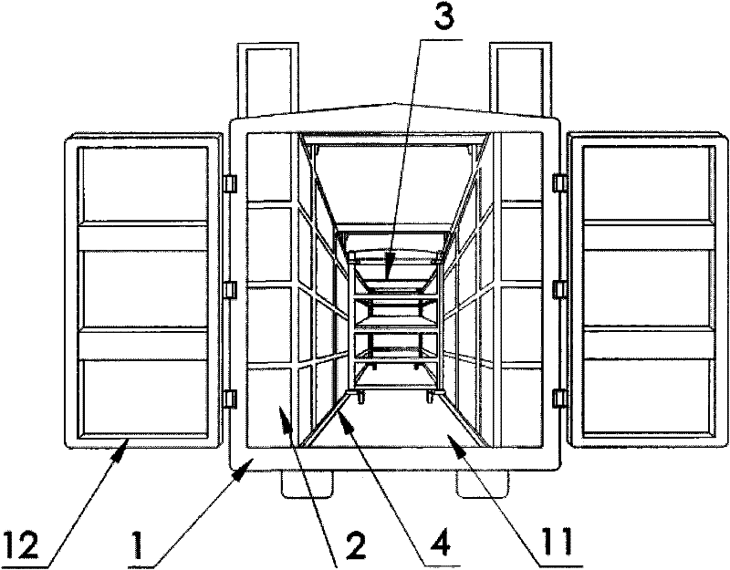 Vehicle-mounted beehive frame device with mobile honey collection platform