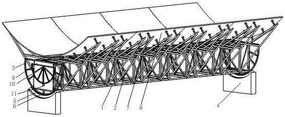 A trough solar concentrator based on variable cross-section beams