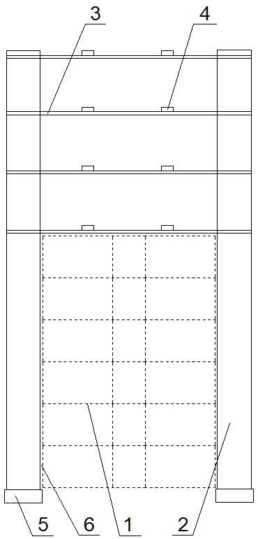 Short-leg shear wall frame structure of existing building storey adding and construction method of short-leg shear wall frame structure