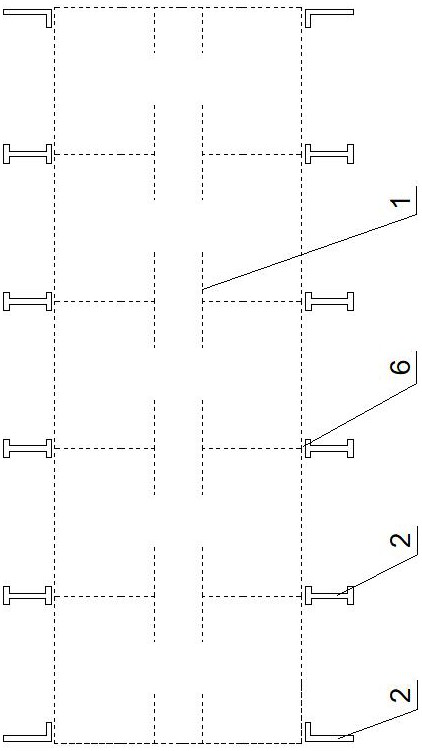 Short-leg shear wall frame structure of existing building storey adding and construction method of short-leg shear wall frame structure