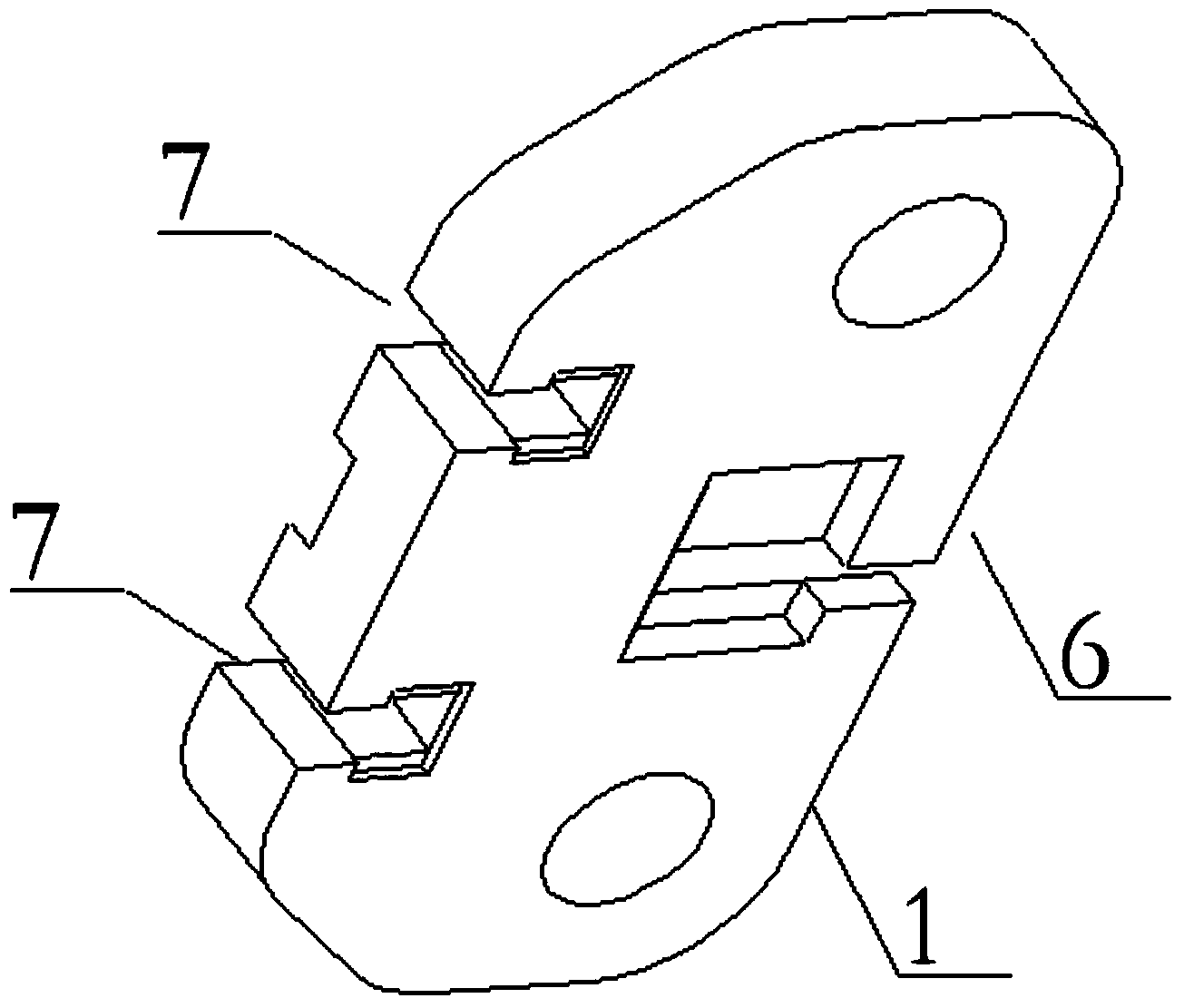 Lifting point of plate-type traction shell flange