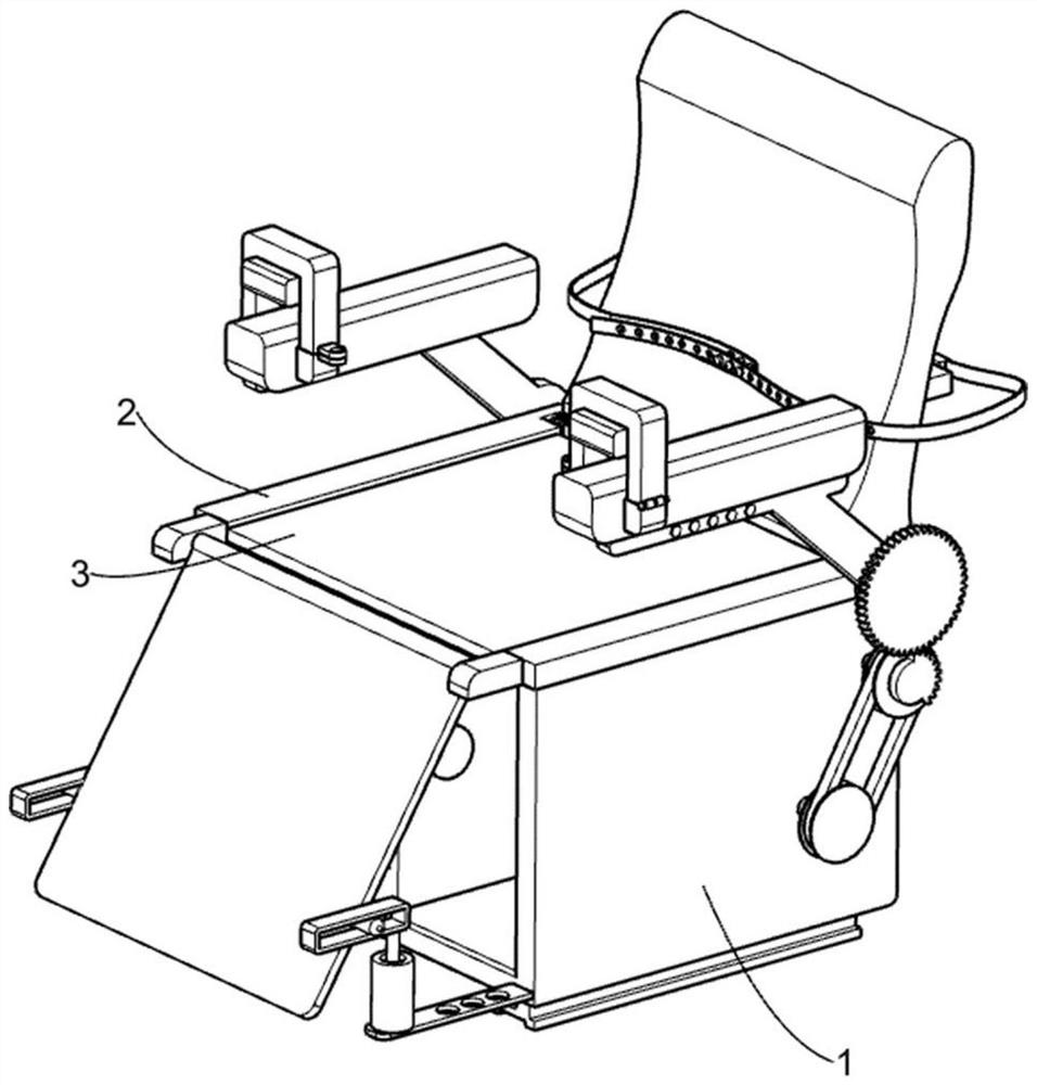 Massage fixing chair suitable for psychiatry departments and used for senile mania patients to tend to calm