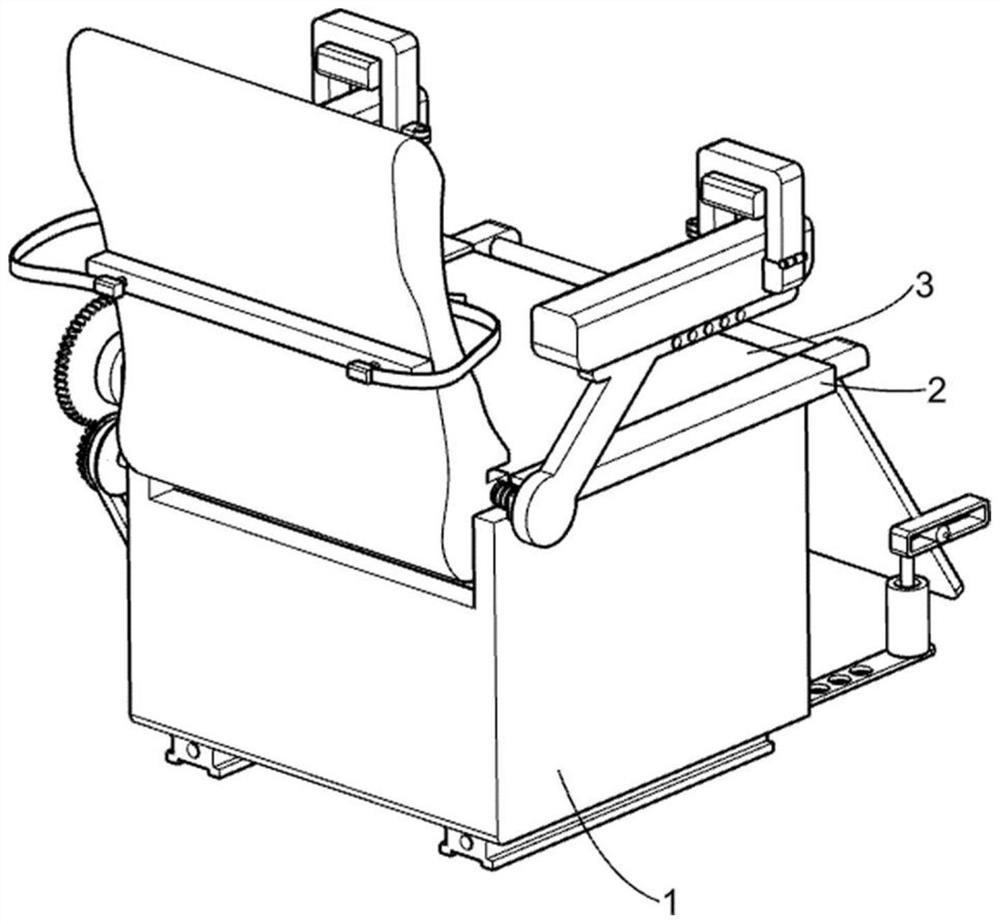 Massage fixing chair suitable for psychiatry departments and used for senile mania patients to tend to calm