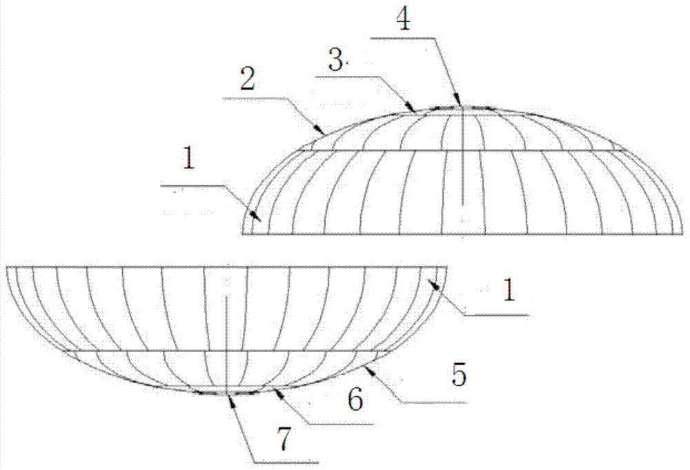 Method for assembling upper and lower seal heads of nuclear power containment and jig frame structure