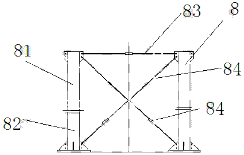 Method for assembling upper and lower seal heads of nuclear power containment and jig frame structure