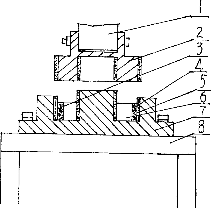 Composite material producing extruding-casting, permeating and sintering process and equipment