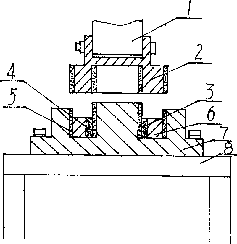 Composite material producing extruding-casting, permeating and sintering process and equipment