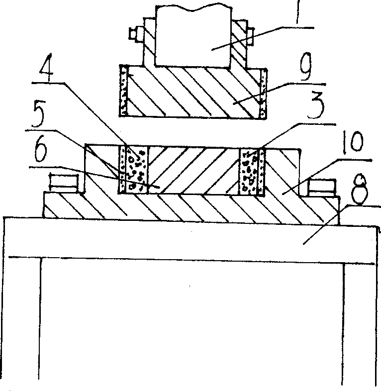 Composite material producing extruding-casting, permeating and sintering process and equipment