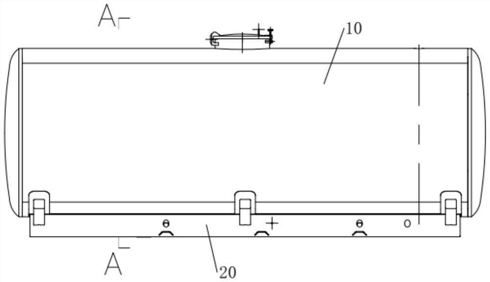 Water tank structure of cleaning vehicle