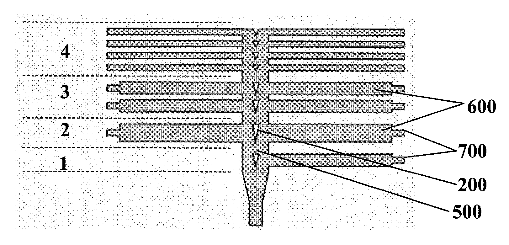 Capillary system for controlling the flow rate of fluids