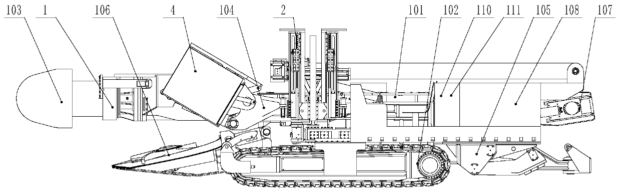 Digging and anchoring integrated six-arm digging and anchoring machine integrating