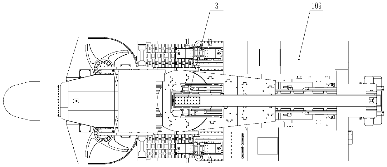 Digging and anchoring integrated six-arm digging and anchoring machine integrating