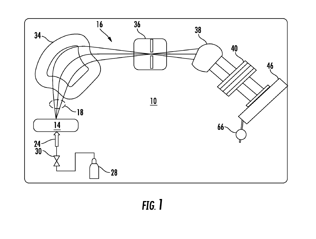 Conductive beam optic containing internal heating element