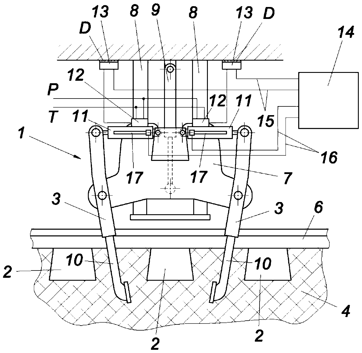 Tamping assembly for a track-tamping machine