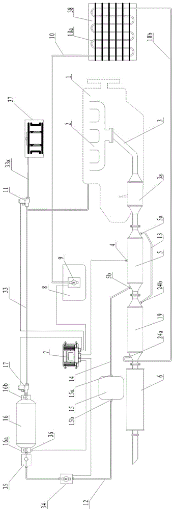 Automobile capable of producing hydrogen fuel by reforming ethyl alcohol water vapor through automobile exhaust waste heat