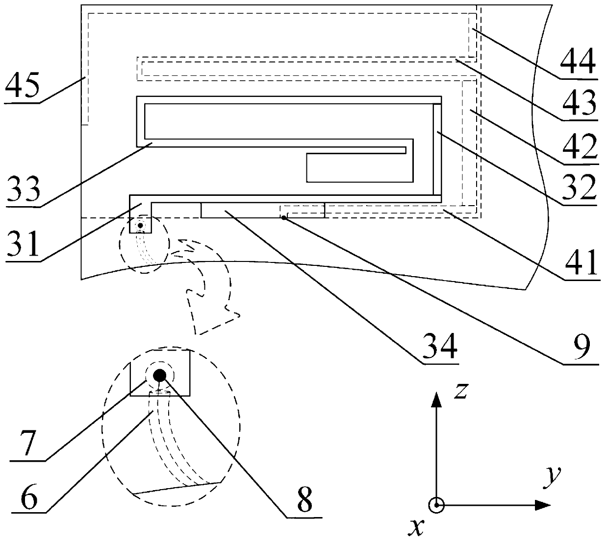 Multi-frequency plane printed antenna comprising protruded floor and applied to mobile terminal