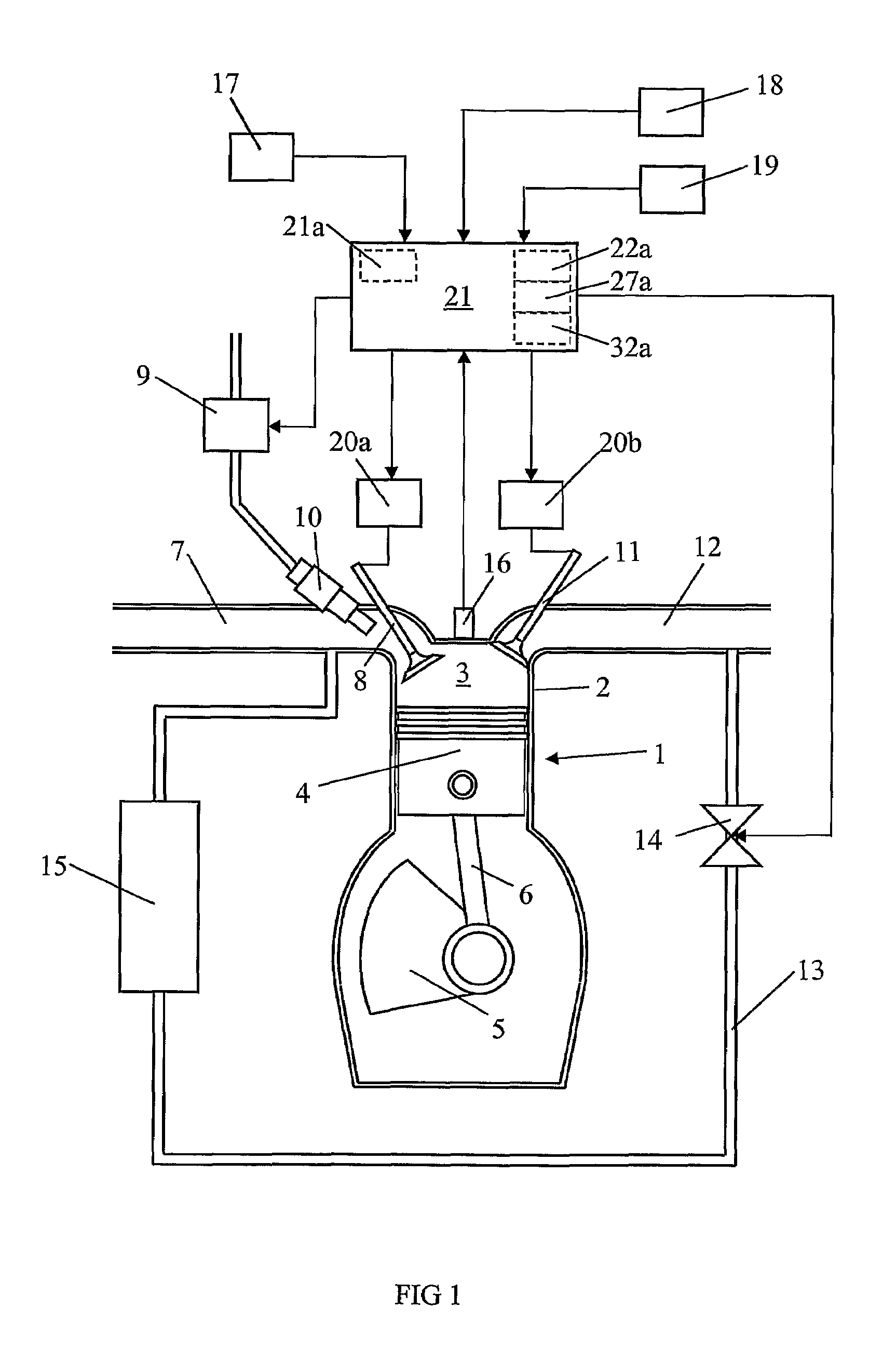 Arrangement and method for controlling a combustion engine