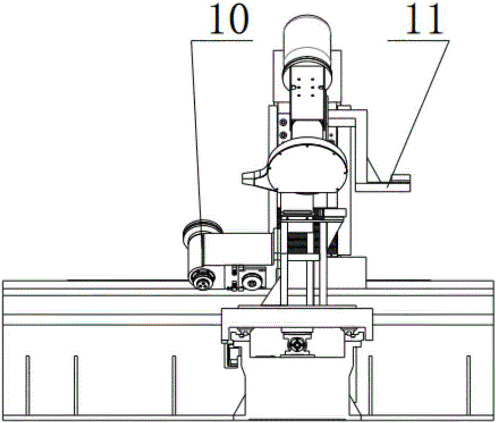 Plate fillet weld polishing numerical control machine tool based on profile measurement and machining method