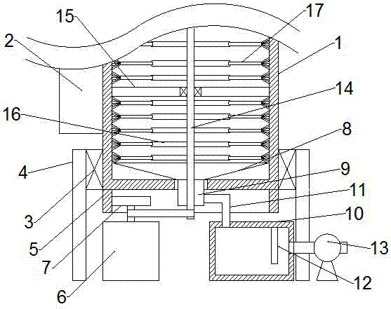 Anti-blocking efficient cotton spinning dust removal and impurity removal device