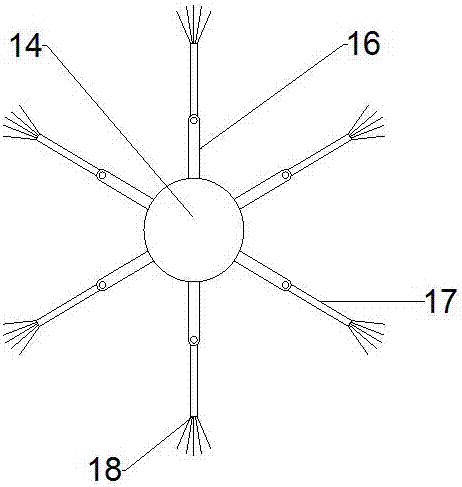 Anti-blocking efficient cotton spinning dust removal and impurity removal device