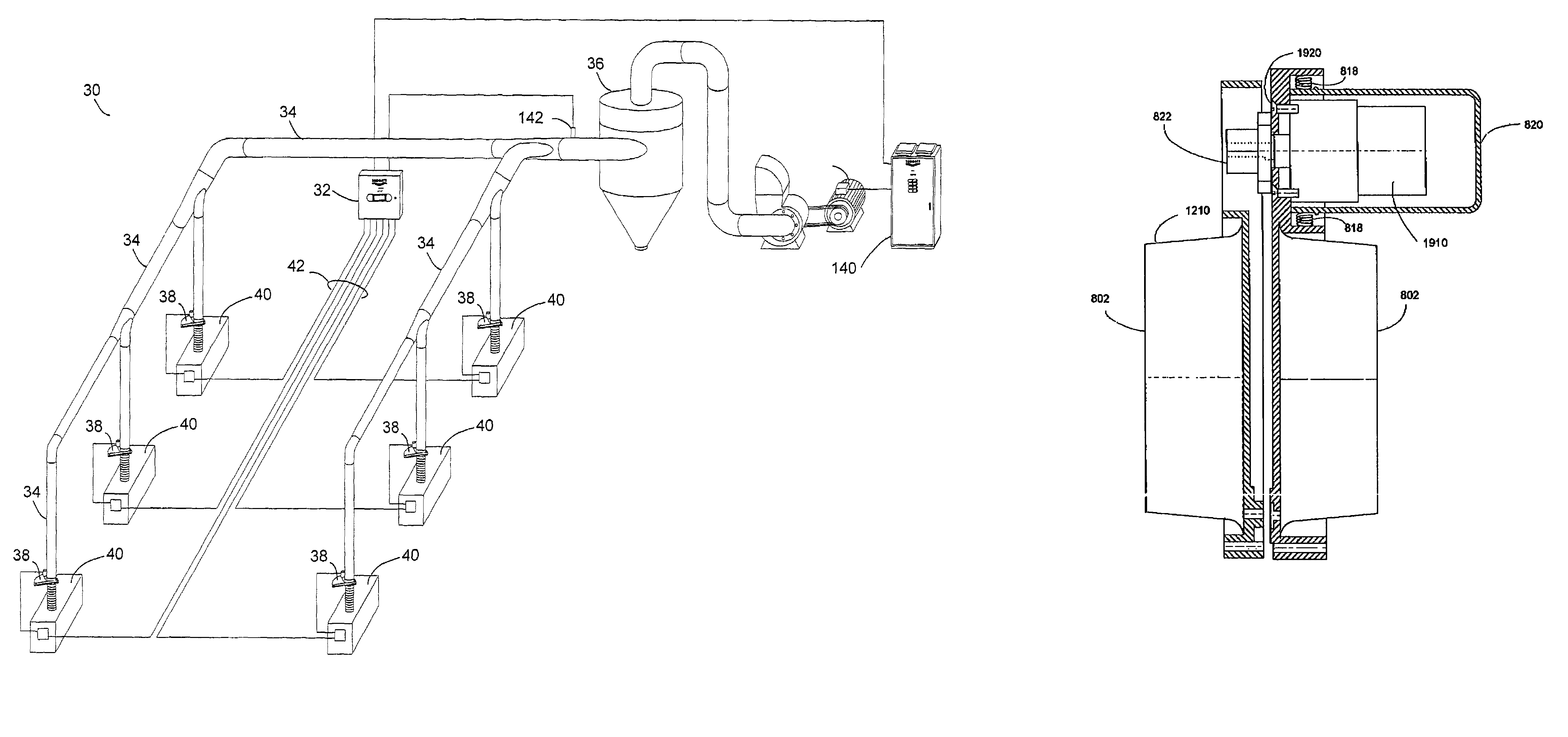 Energy saving vacuum system for particle, mist, and fume collection