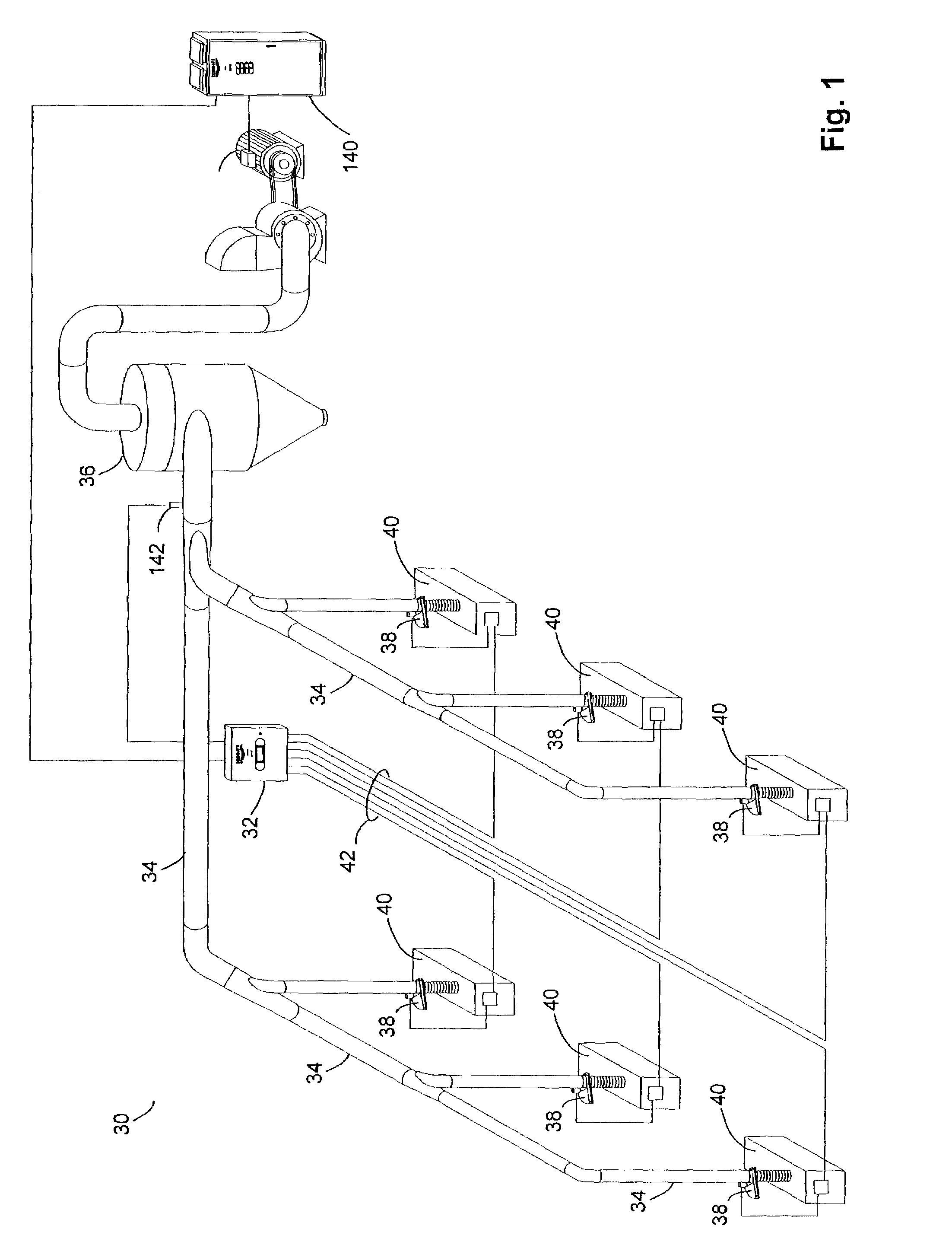 Energy saving vacuum system for particle, mist, and fume collection