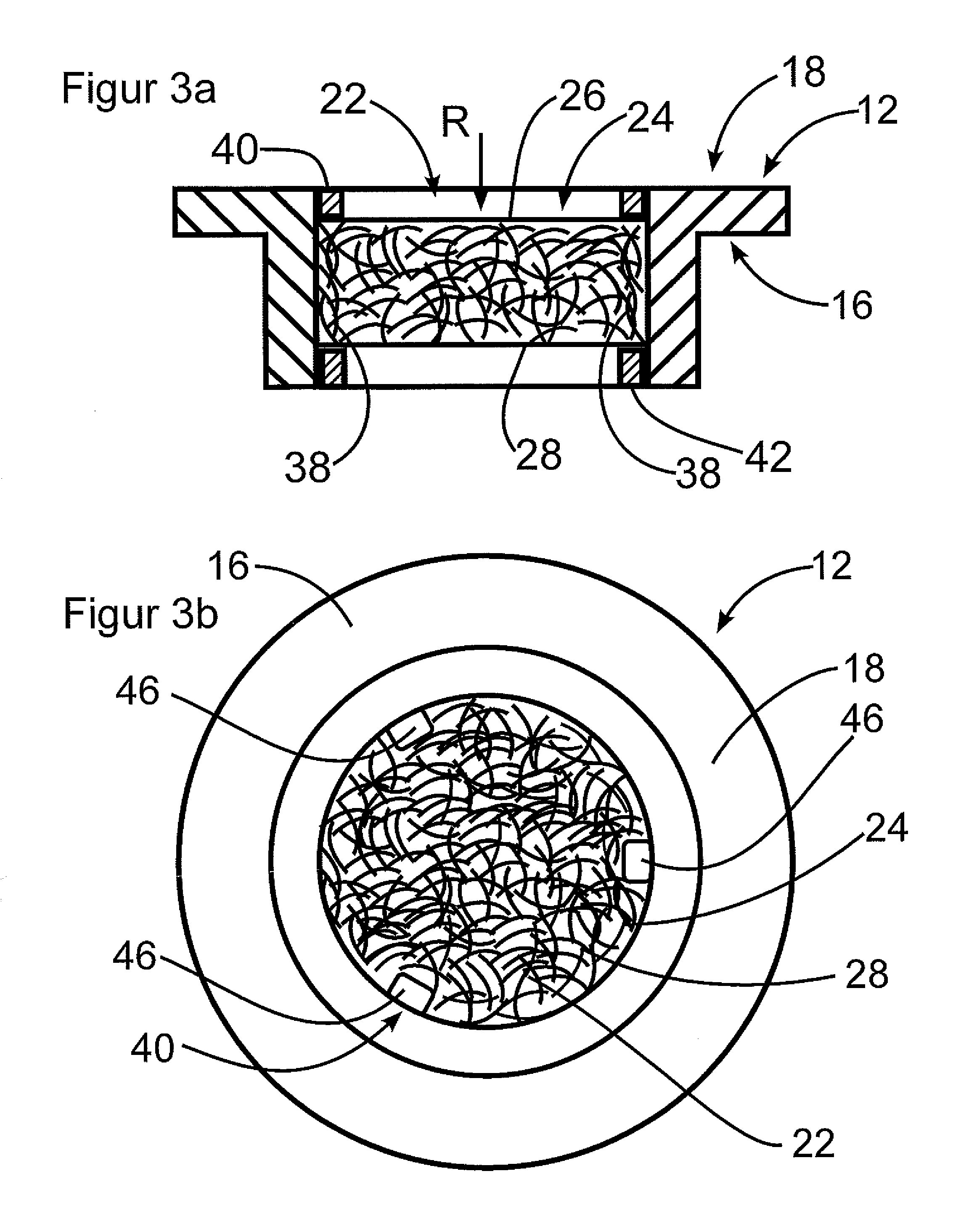 Pressure release device for housings with flameproof encapsulation with porous body having interference fit