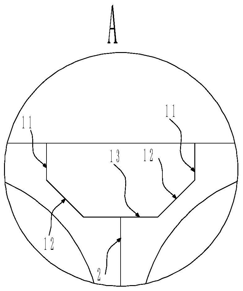 Rhombus-shaped isolated void compartment structure of liquefied gas ship