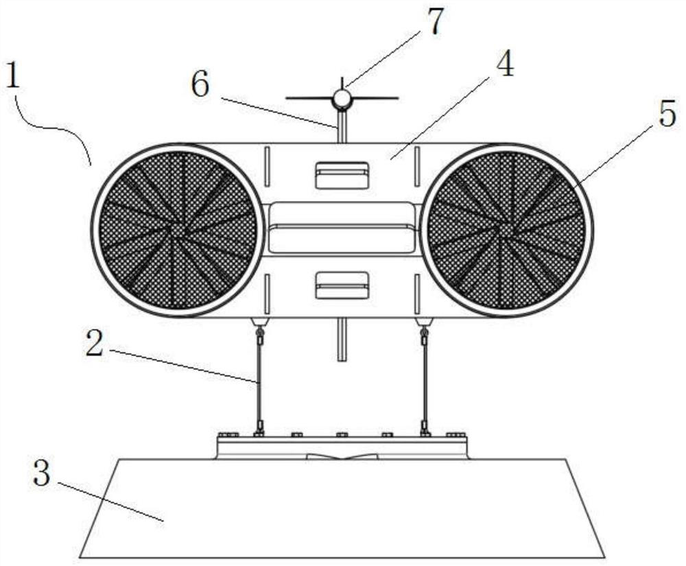 Seabed base platform with ocean current energy power generation function