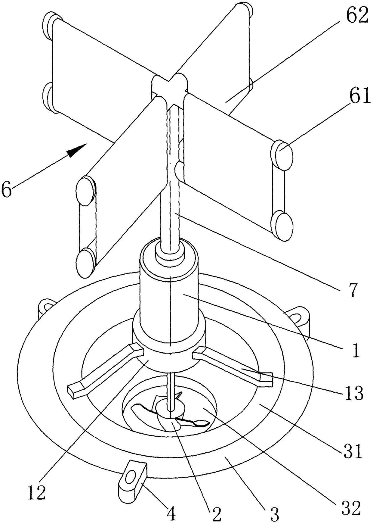 A wind-powered wave-making aerator