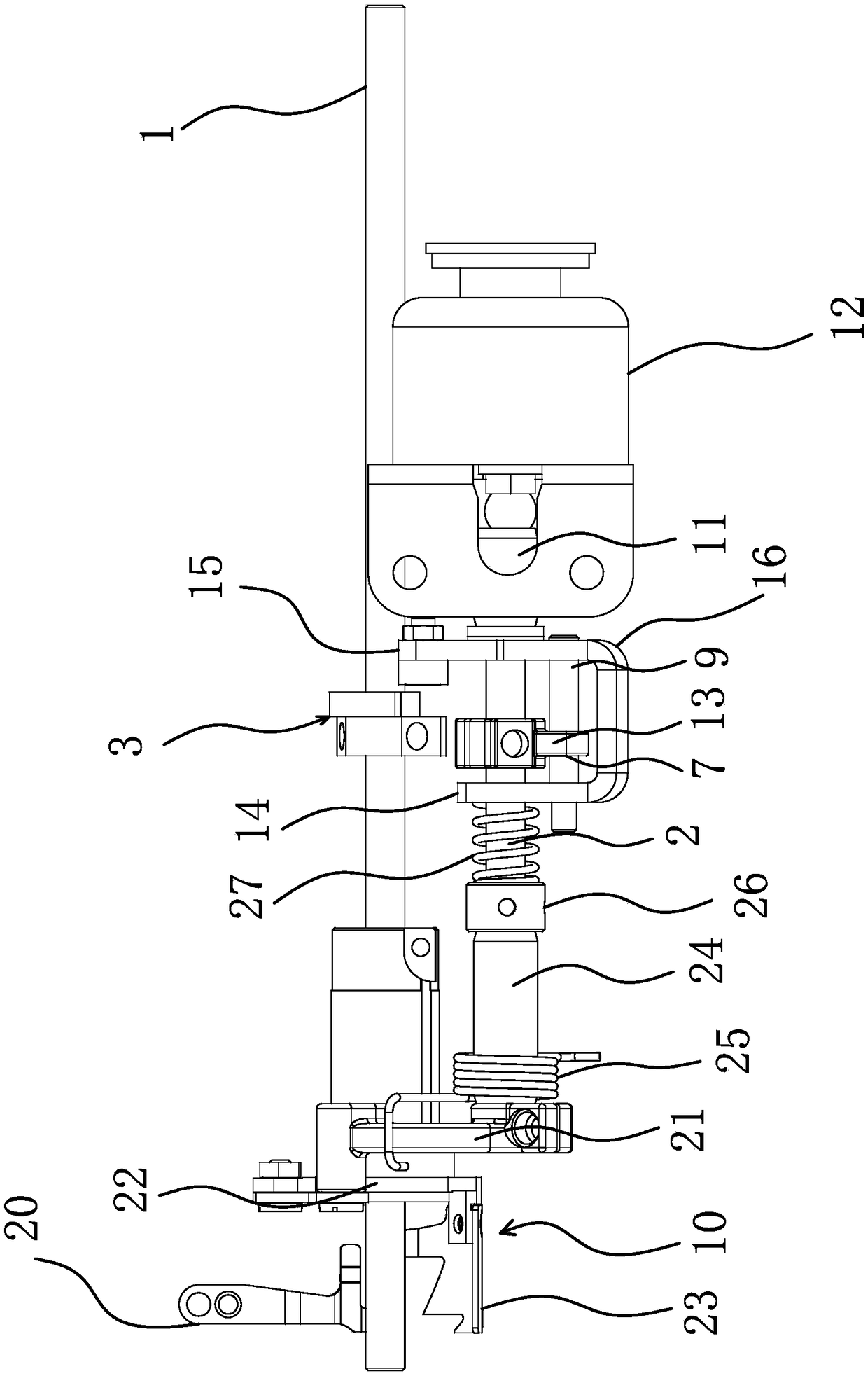 Automatic thread shearing mechanism of sewing machine and sewing machine