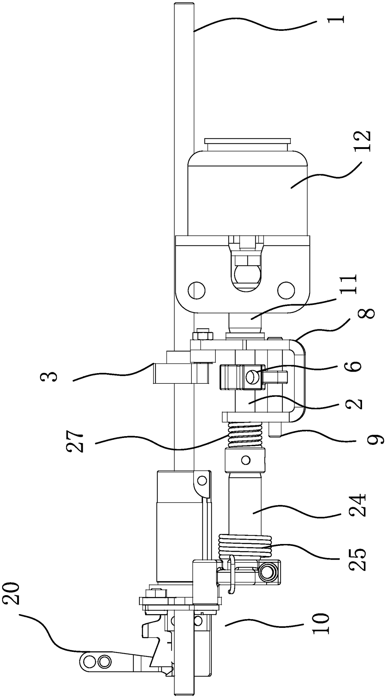 Automatic thread shearing mechanism of sewing machine and sewing machine