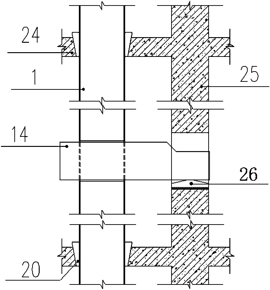 High-rise building construction steel formwork and operation frame integral lifting platform device