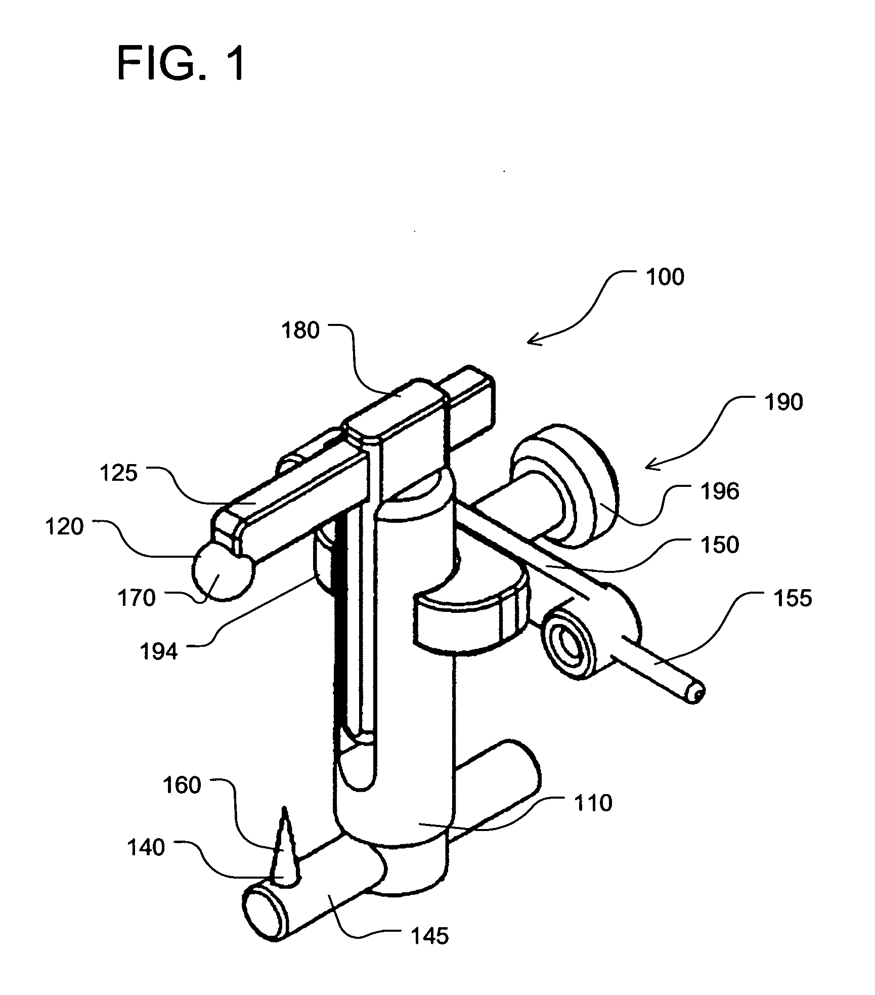 Device and method for locating the anteroposterior femoral axis to determine proper femoral component rotation in knee replacement