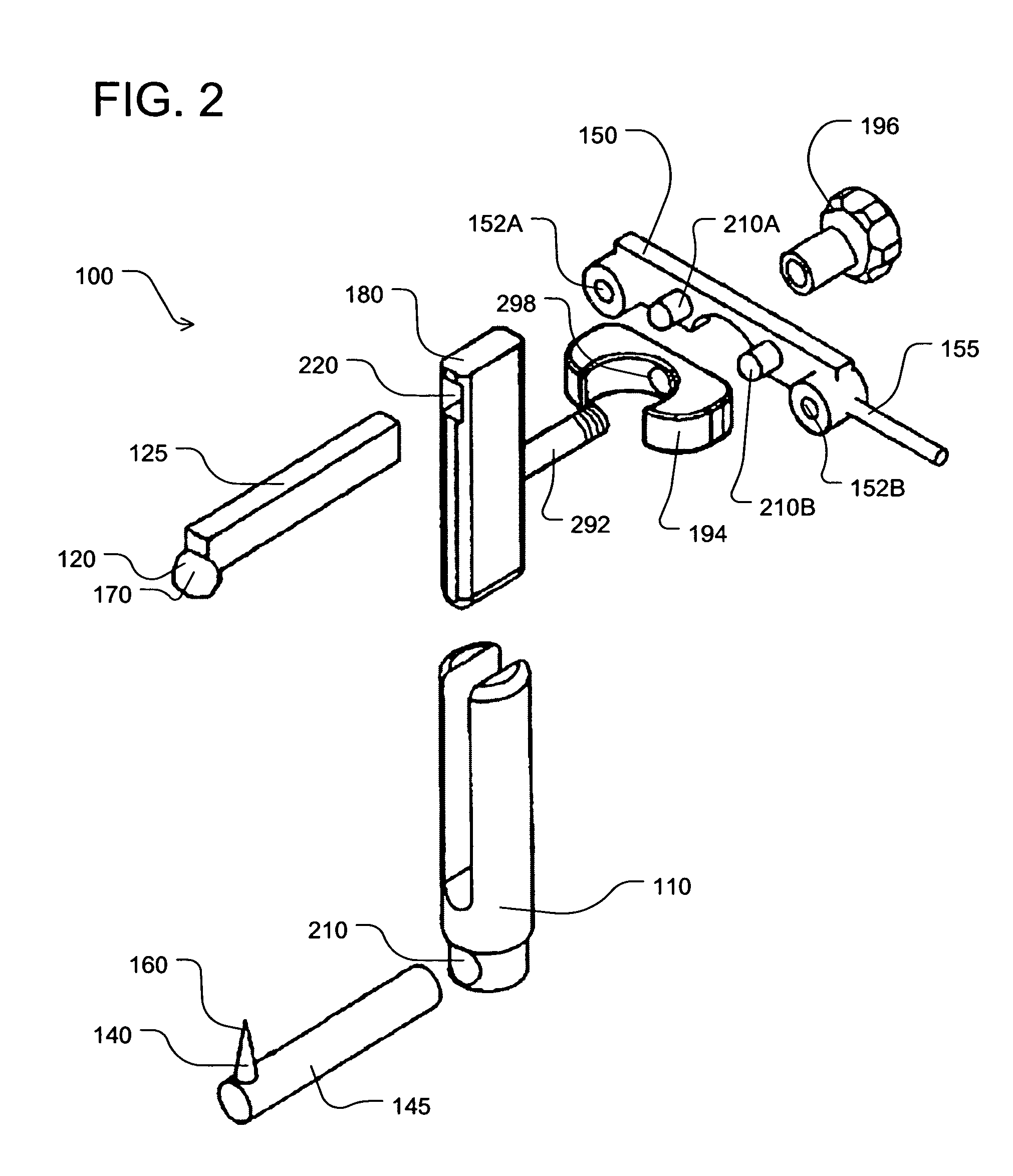 Device and method for locating the anteroposterior femoral axis to determine proper femoral component rotation in knee replacement