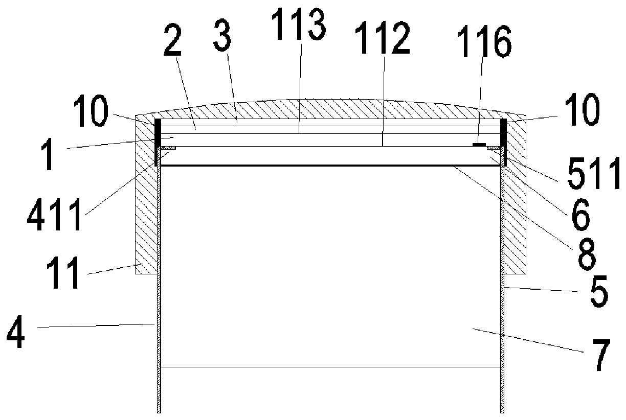 Air-filled ultrasonic transducer