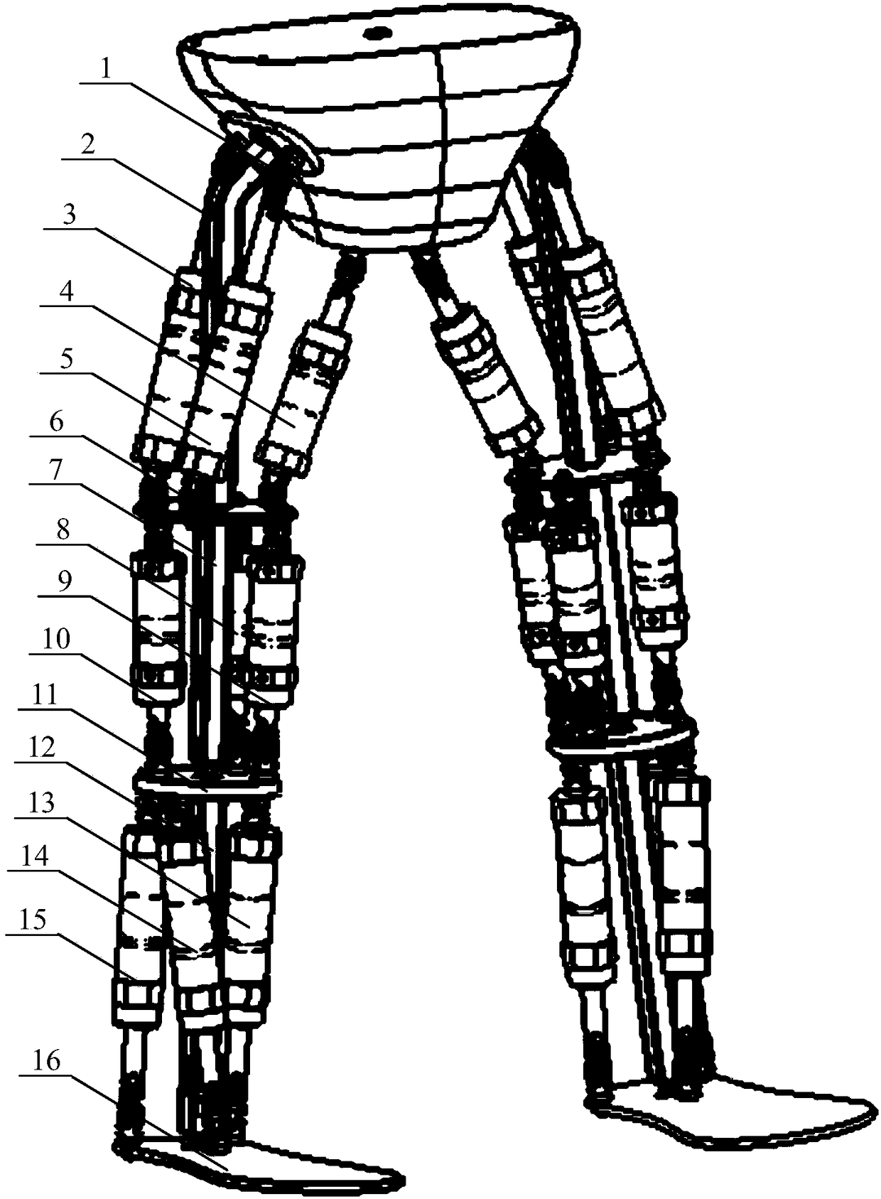 Humanoid robot system based on air cylinders