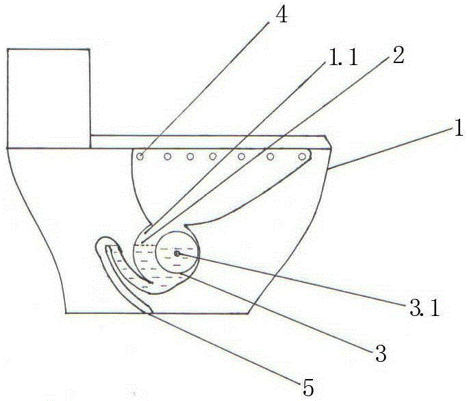 Flush toilet provided with splash-proof floater