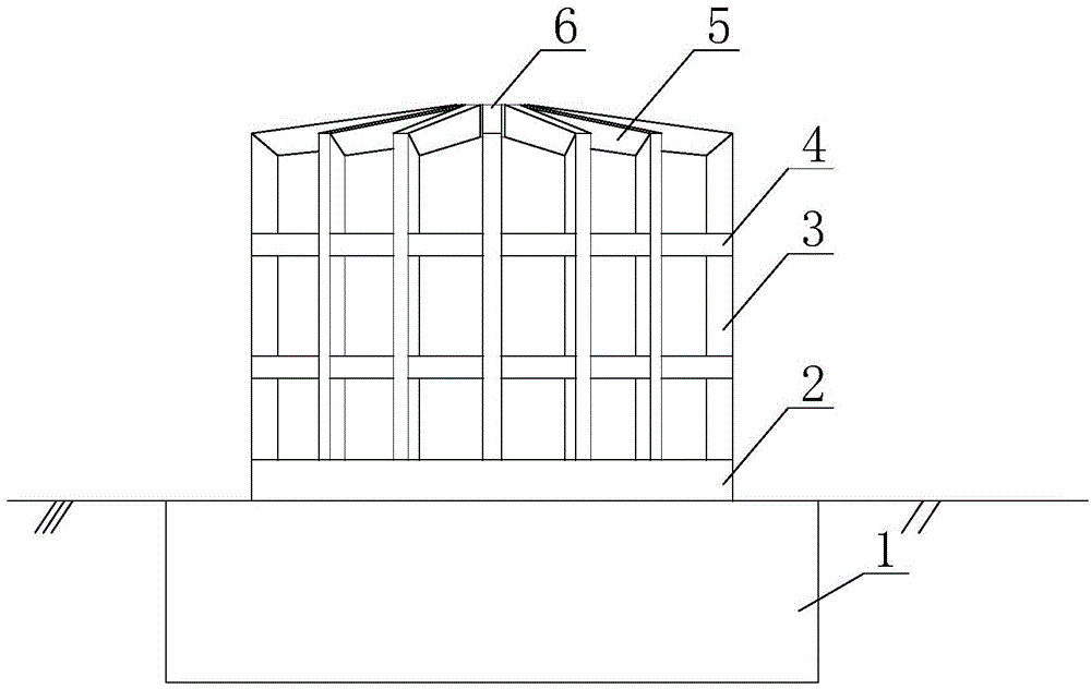 Transition type drum-shaped base structure applicable to ocean engineering