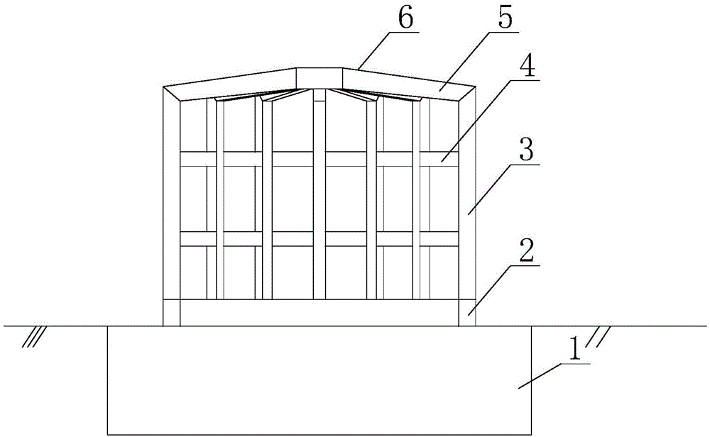 Transition type drum-shaped base structure applicable to ocean engineering