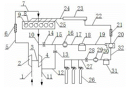 Fuel gas and EGR mixed direct injection system