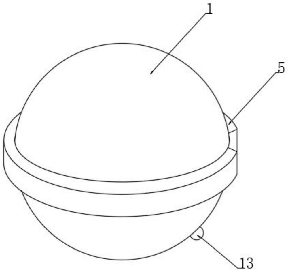 Saturated gas expansion type self-developing water surface oil stain adsorption ball