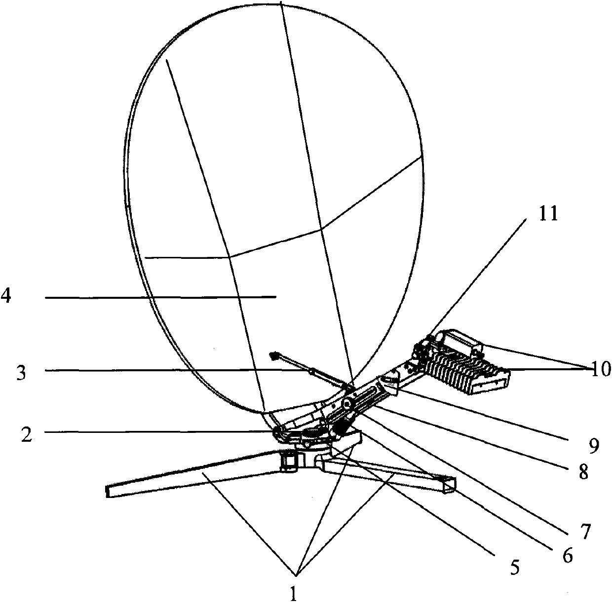 Portable satellite antenna system with auxiliary star aiming device and star aiming method thereof