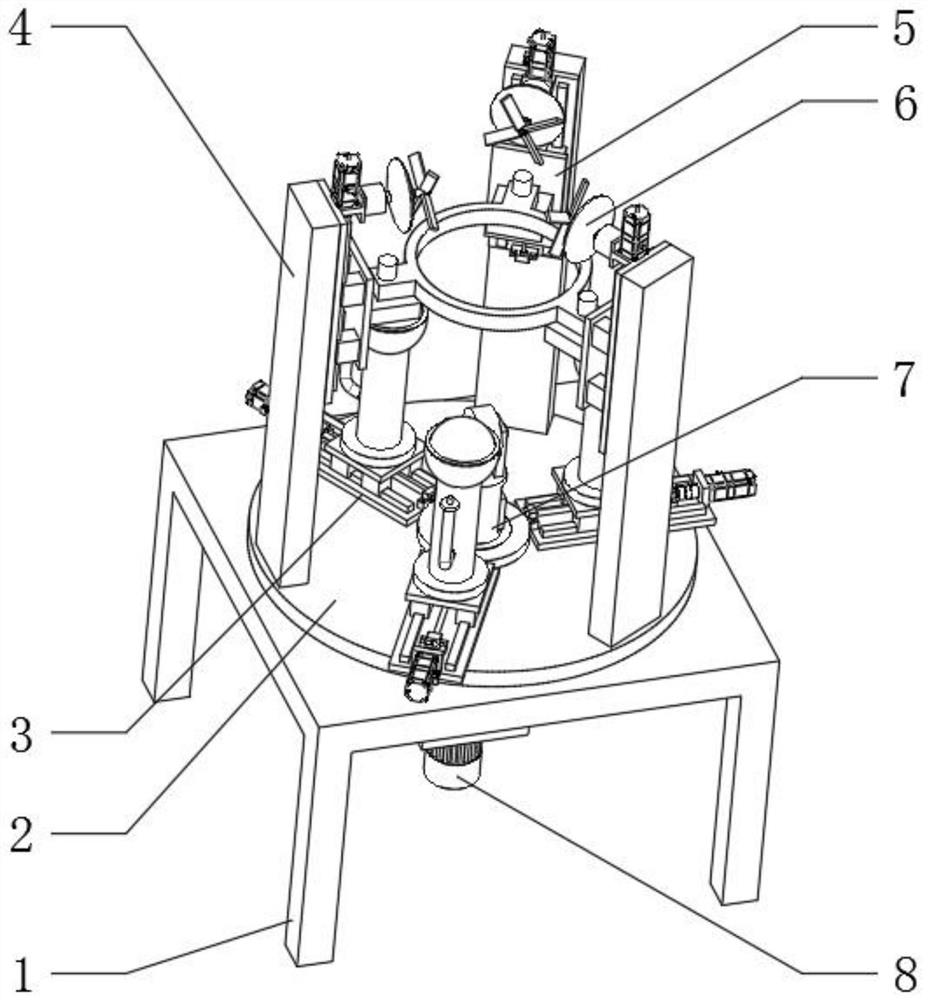 A spherical polishing device for mechanical processing and its use method