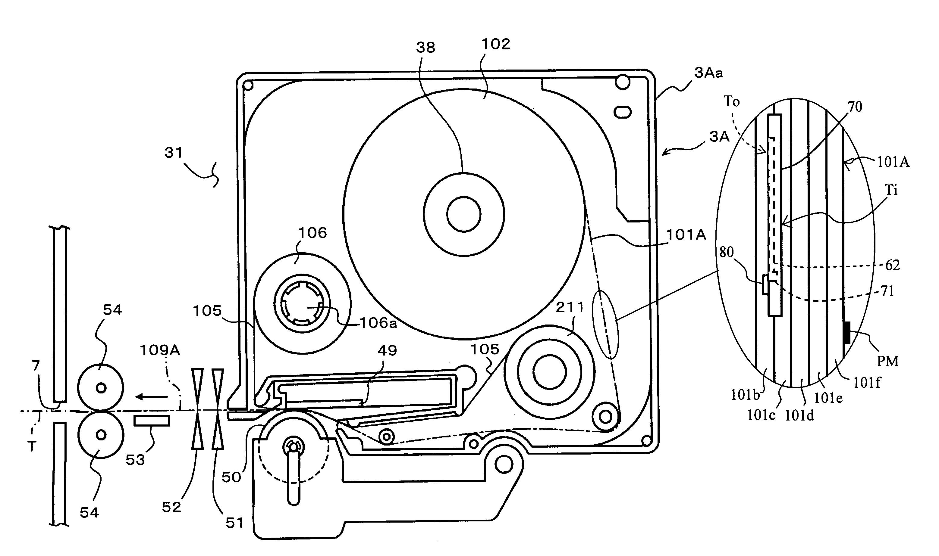 Tag label producing apparatus