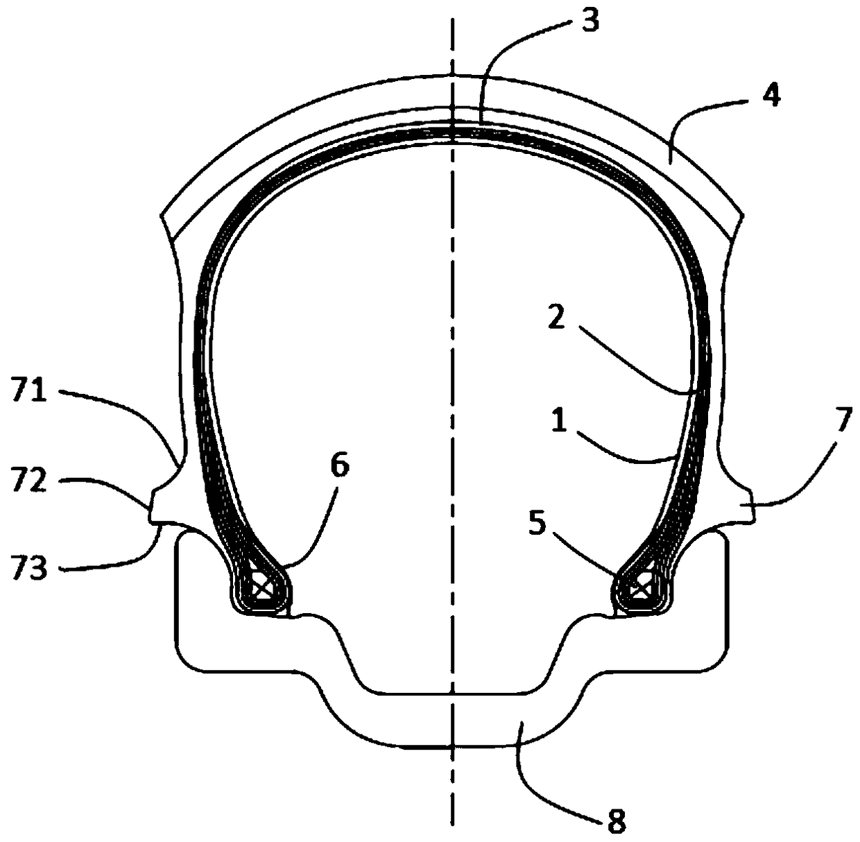 Steel wire structured anti-burst tyre