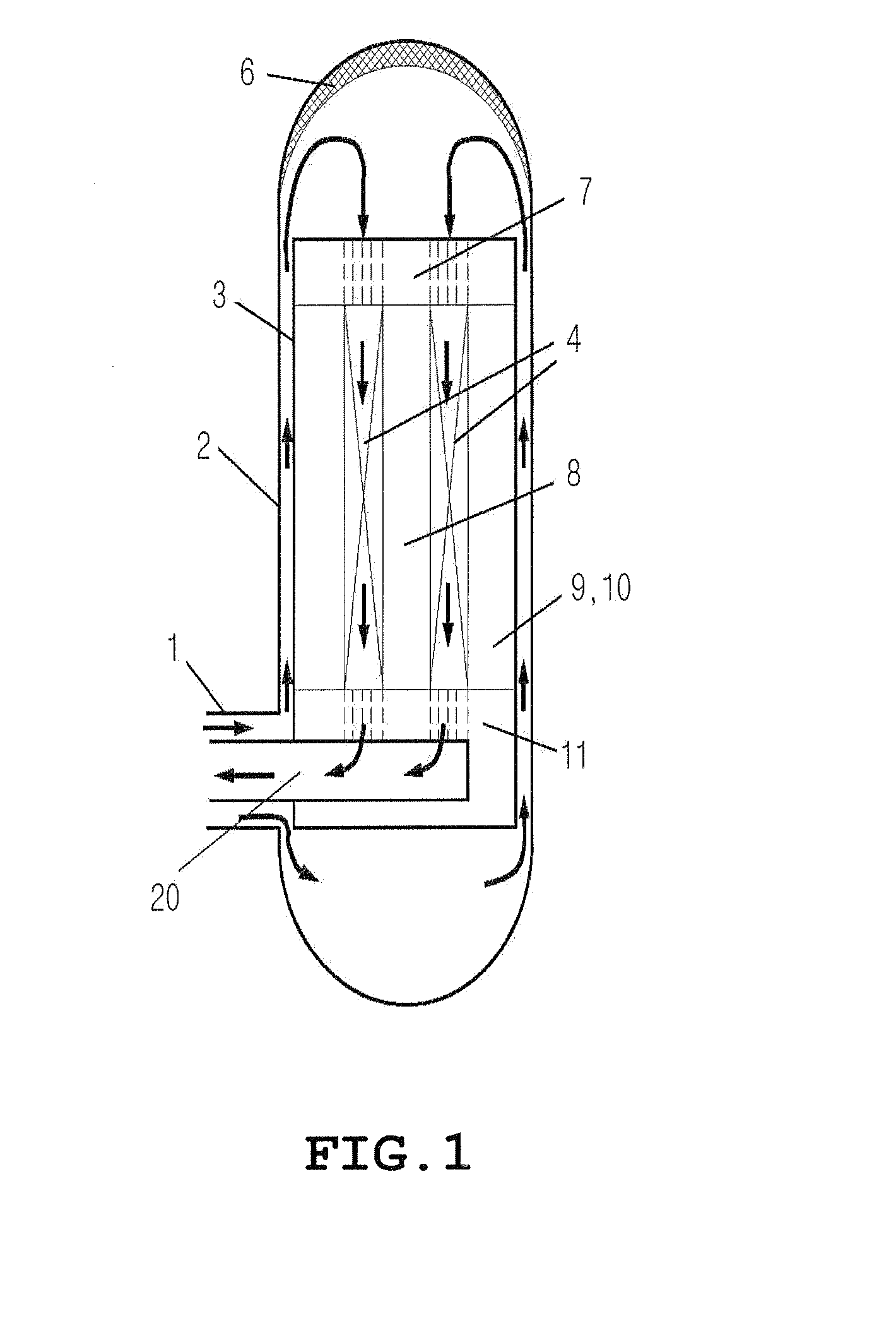 Upper Plenum Structure of Cooled Pressure Vessel for Prismatic Very High Temperature Reactor