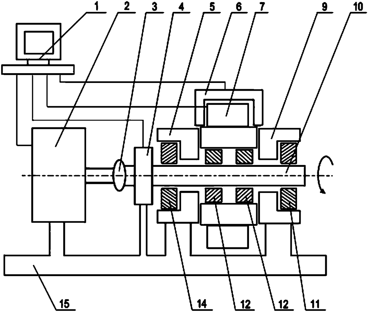 Rolling bearing performance testing device capable of applying radial alternating load based on crank connecting rod