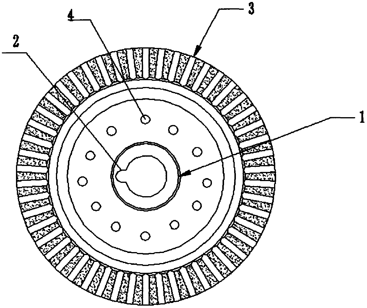 Integrated silicon nitride full-ceramic high-precision classifying wheel