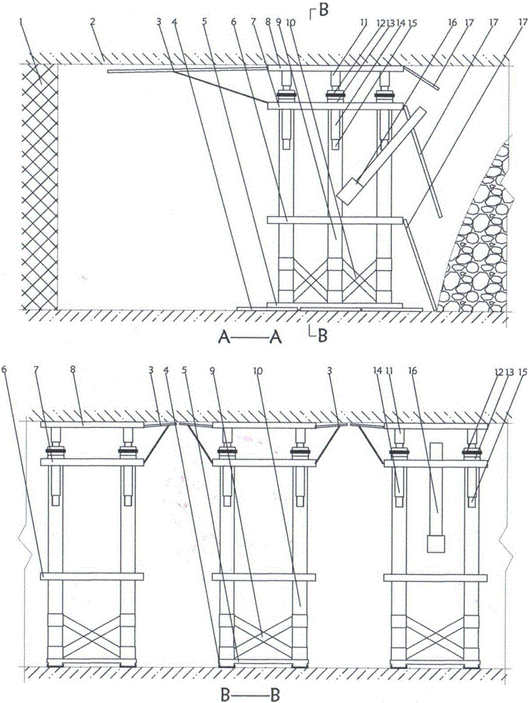 Combined support shield type comprehensive mining method